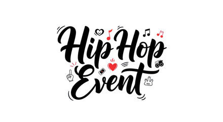 Hip hop event typography design © Kaskus