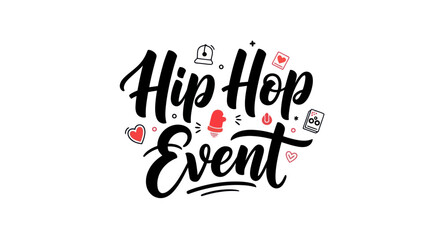 Hip hop event typography illustration © Kaskus