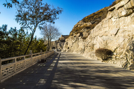 Yungang Grottoes Scenic Pathway, Datong Shanxi Province China