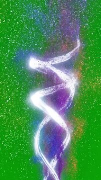 Upward Flowing Energy with green screen chroma key back view group of young people dancing and jumping hands in the air 4k uhd prores 4444 distortion, overlay, glitch, static noise, scan lines on