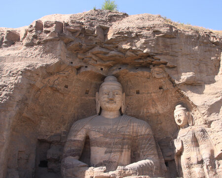 Yungang Grottoes Buddhist Stone Sculptures, Datong Shanxi China