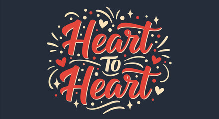 Heart to heart typography design © Kaskus