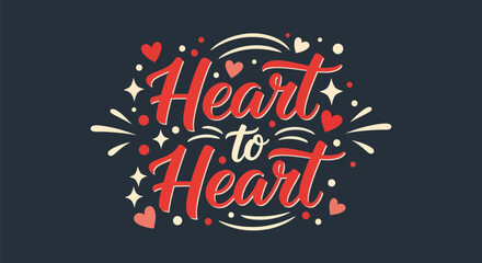 Heart to heart typography design © Kaskus