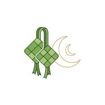 Ketupat woven rice dumplings for celebration.