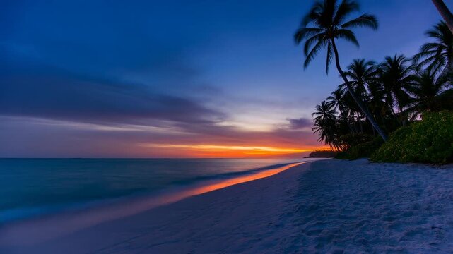 Vibrant Tropical Sunset Timelapse