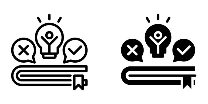 Feasibility study icon, element icon for design branding, print, and digital media