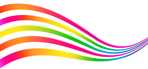 Fototapeta premium Color Speed Lines Abstract Background. Vector Dynamic Gradient Waves. Abstract Road Illustration with Gradient Color Wavy Lines.