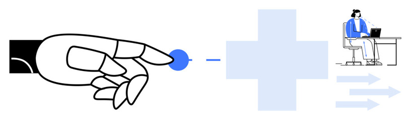 Fototapeta premium Telemedicine concept. Telemedicine visualizes remote healthcare access and virtual doctor connections. Telemedicine streamlines patient care via digital tools. Perfect for healthcare, technology