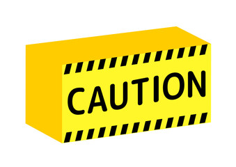 CAUTIONの立体のイラスト