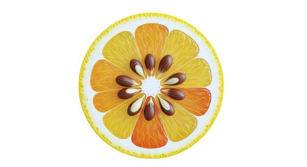 Close-up Slice of a Citrus Fruit