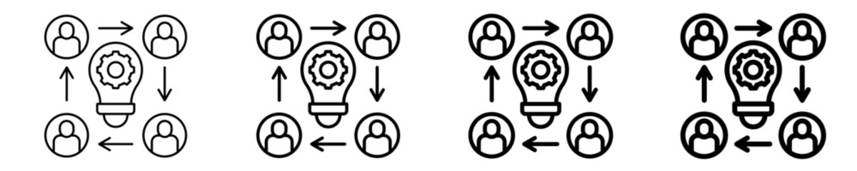 Creative Process Icon Set Different Style Collection © IconicStitch