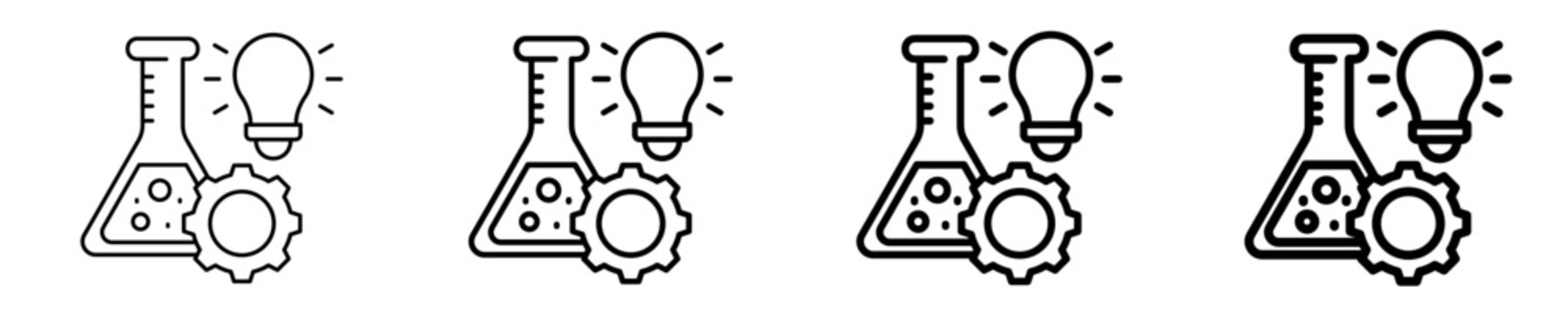 Experimentation Lab Icon Set Different Style Collection