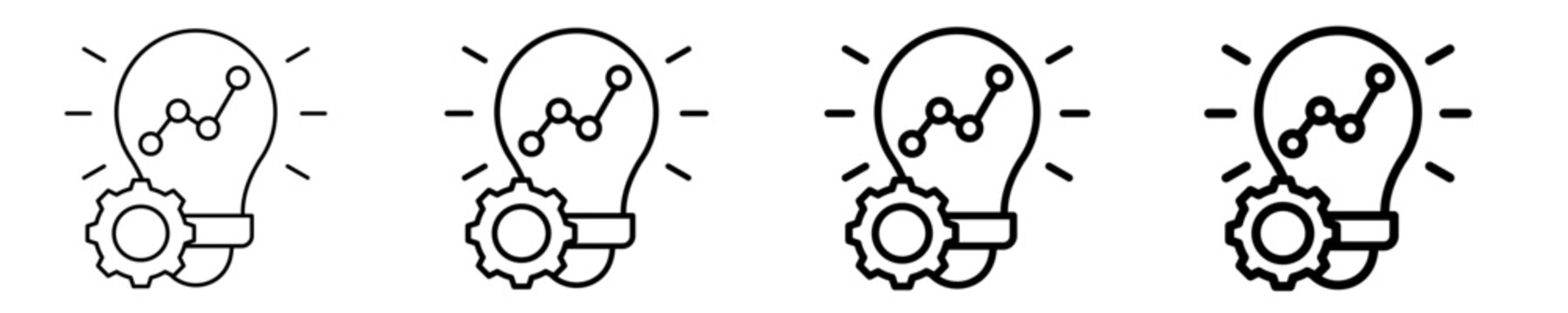 Innovation Metrics Icon Set Different Style Collection