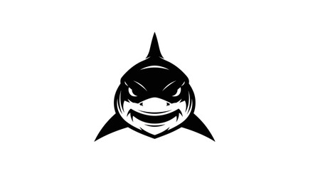 Fototapeta premium Shark illustration in black and white