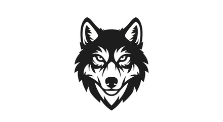 Fototapeta premium Stylized wolf head illustration