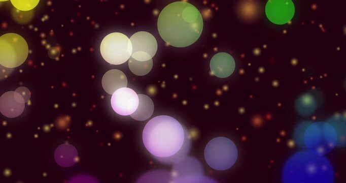 Frame flow sending orbs from edges, blurred orbs drifting, pulsing, golden sparks creating depth