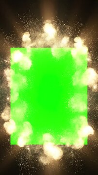 Chroma Key Technology with slow motion of happy viewers crowd clapping hands looking at green cinema screen expressing admiration business movie theater and emotions concept distortion, overlay