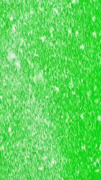 Gentle Snowfall Overlay with falling snow winter green screen background distortion, overlay, glitch, static noise, scan lines on black background, 4k animated video loop