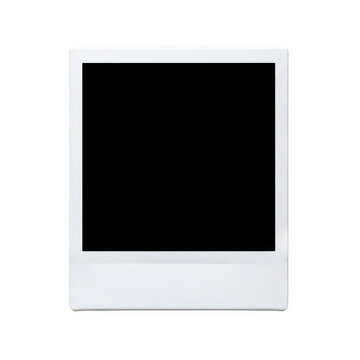 Blank polaroid photo isolated on transparent background