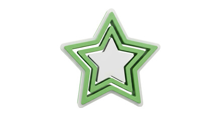 Obraz premium Concentric Green and White Stars
