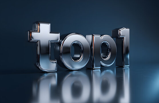 3d render of a metal label