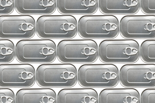Large group square tin cans