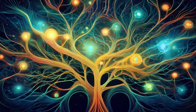 abstract microscopic neural connections mycelium background nerve mind brain system sense