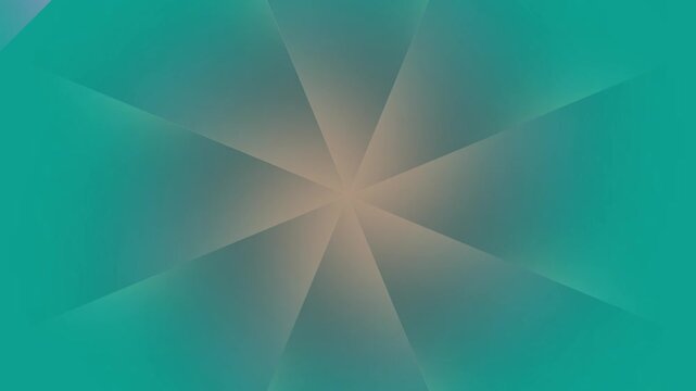 A symmetrical abstract design with a central starburst pattern in teal and beige gradient colors, creating a soft, radiating effect.