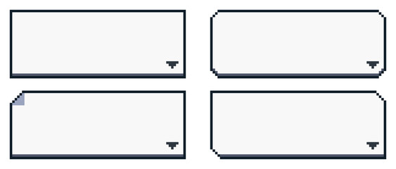 8-bit pixel art simple monotone game dialogue set © Yejin Woo