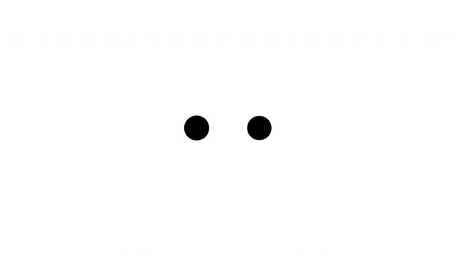 Two Dots Loading Loop Animation - Black Circles Buffering Isolated On White Background
