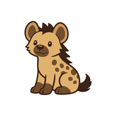 A cartoon illustration of a spotted hyena character.  © Aporupa Mondol