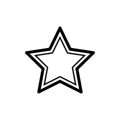 Simple black star icon on white background