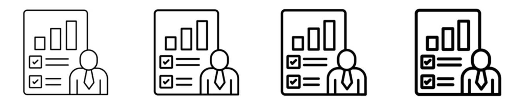 Performance Scorecard  Icon Set Different Style Collection