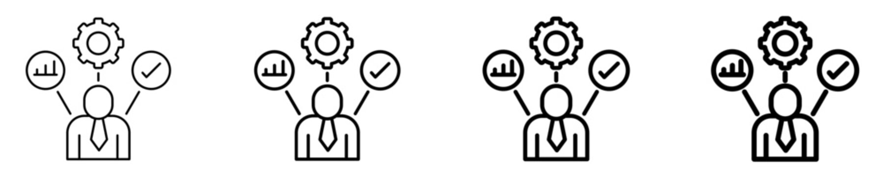 Skill Assessment  Icon Set Different Style Collection