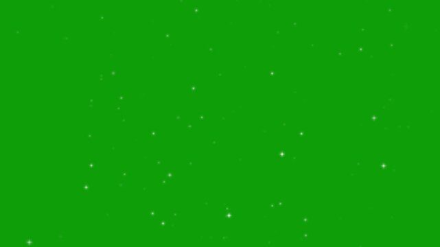 Golden Glitter Falling on Green Screen 4K - Seamless Loop Sparkling Particle Dust & Shiny Stars Shine Animation, Professional Chroma Key Background for Wedding & Birthdays