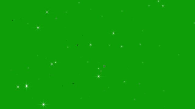 Golden Glitter Falling on Green Screen 4K - Seamless Loop Sparkling Particle Dust & Shiny Stars Shine Animation, Professional Chroma Key Background for Wedding & Birthdays