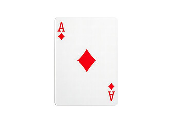 Obraz premium Isolated Ace of Diamonds playing card, gambling or poker symbol, game and luck concept 