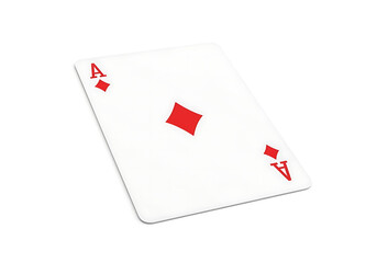 Obraz premium Isolated Ace of Diamonds playing card, gambling or poker symbol, game and luck concept 