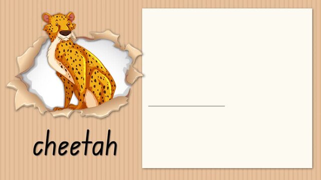 Educational Alphabet Animation for Letter C with Cheetah Illustration