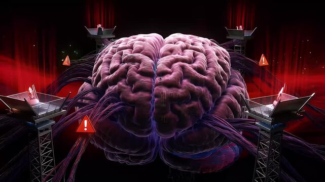 Digital Media Manipulation and Psychological Propaganda Brain Glitch