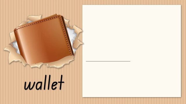 Educational Alphabet Animation for Letter W with Wallet Illustration