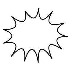 Outline burst shout bubble