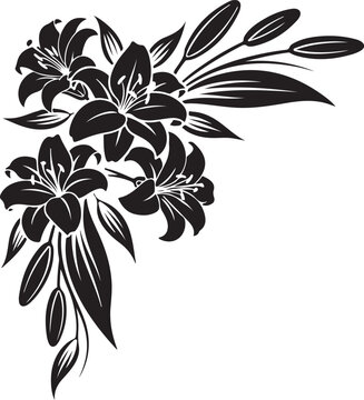Elegant minimalist floral corner design featuring delicate botanical lines in a clean modern style