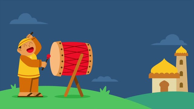 Beating Drum During Holy Month