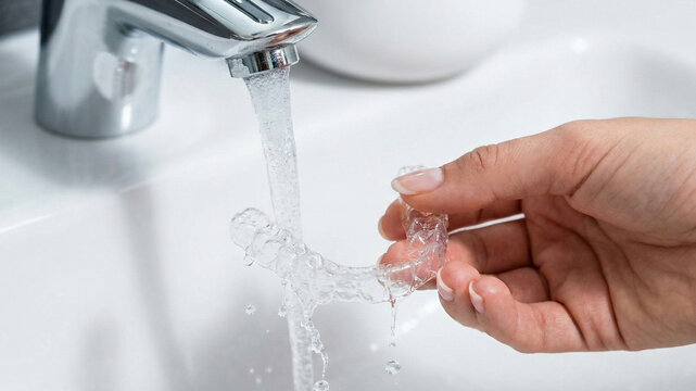 Daily Oral Hygiene: Rinsing Clear Dental Aligner