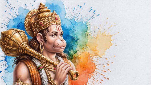 Hanuman jayanti Lord Hanuman watercolor art