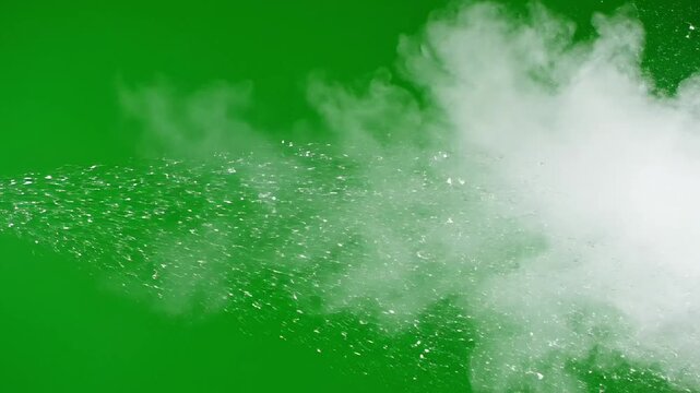 Milk splash burst on green screen background video footage