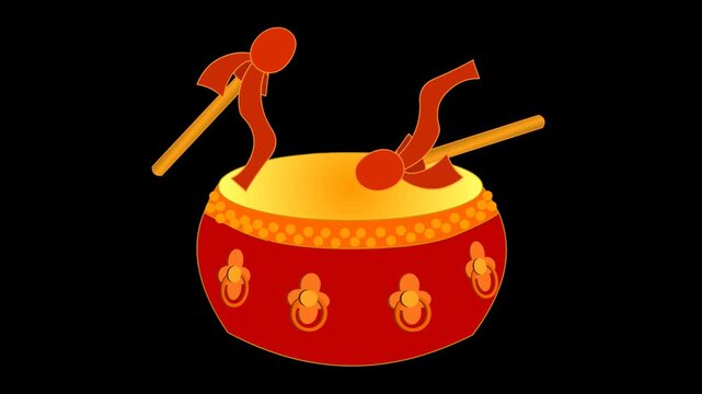 Drumming animation with looping channels