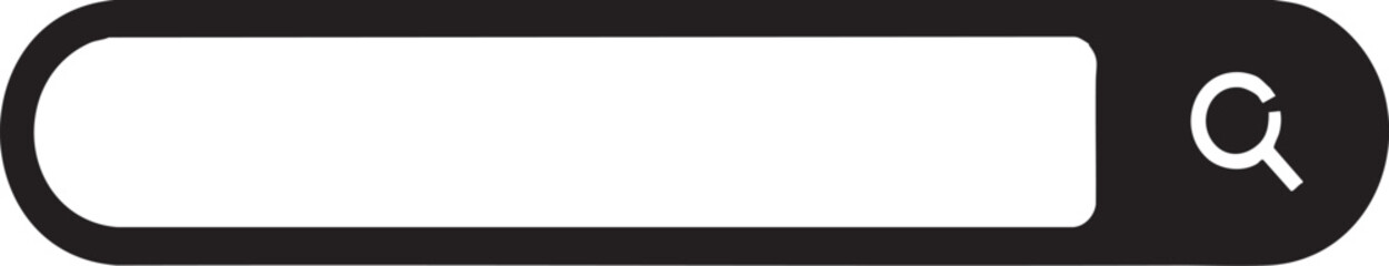Obraz premium Minimalist Search Bar Icon with Shadow, Web Browser Element, Transparent Background
