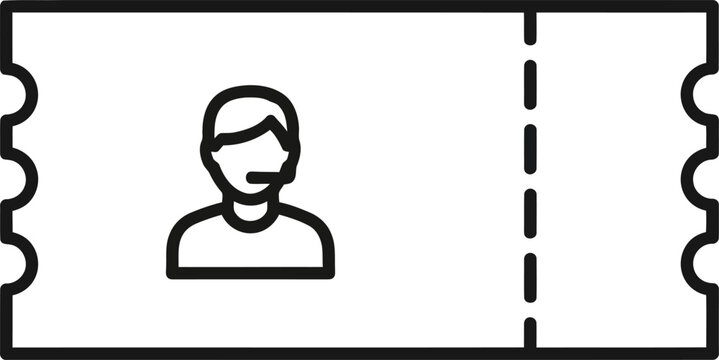 Support ticket icon representing customer service request